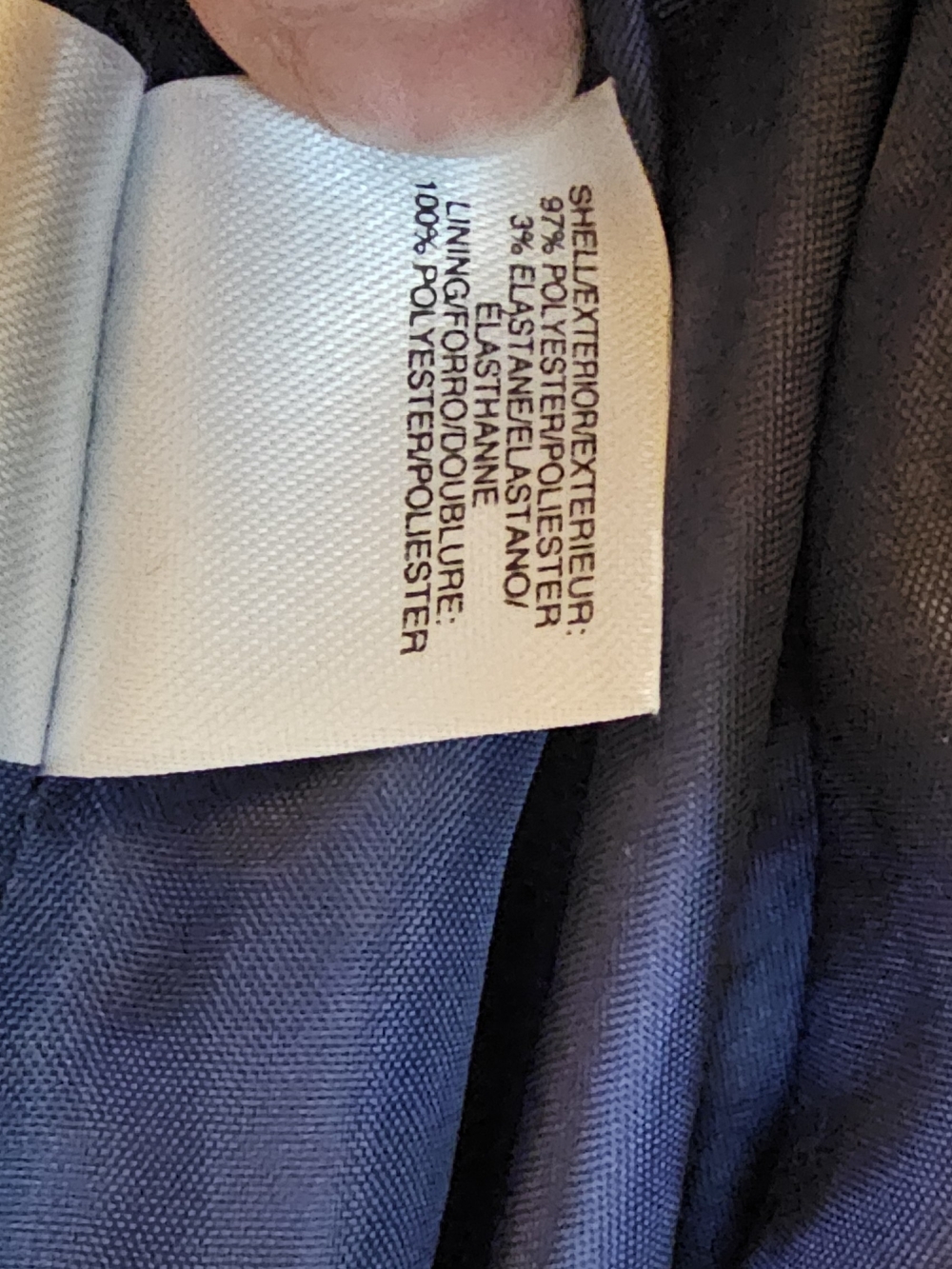 Anne Klein Women's Navy Pinstripe Blazer with Shawl Lapel - Picture 6 of 7